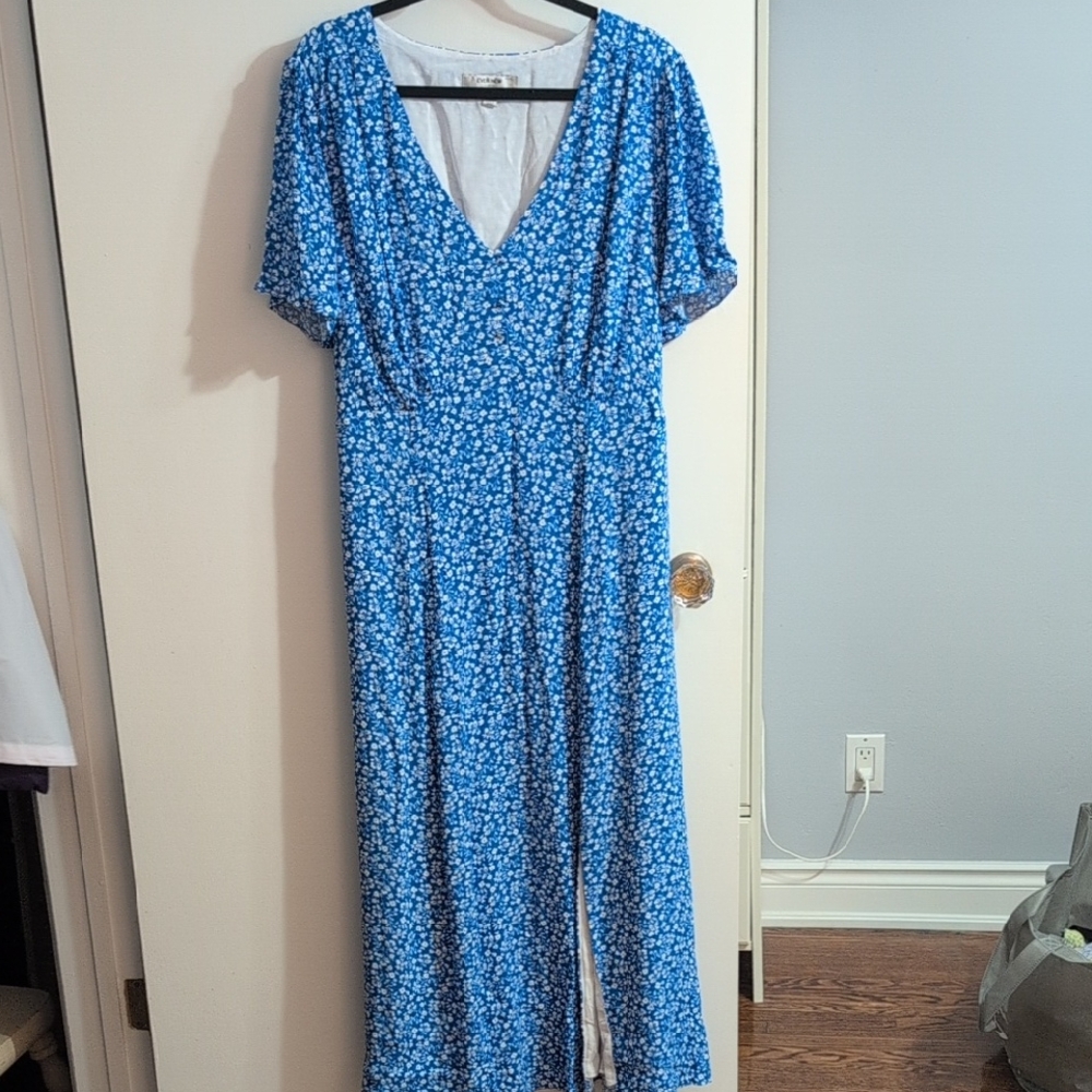 Ever New Blue and White Floral Maxi Dress